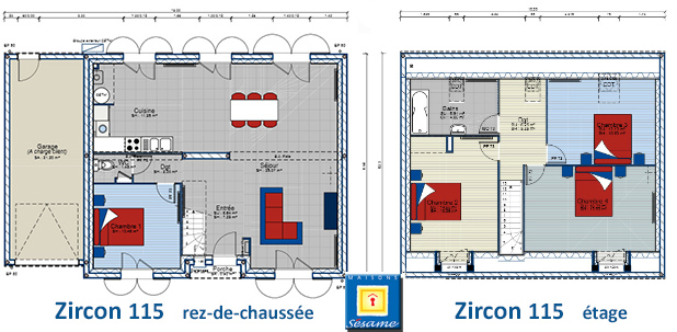 plan maison zircon