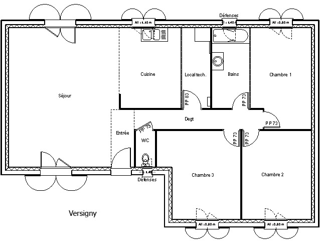 plan maison plain pied ile de france