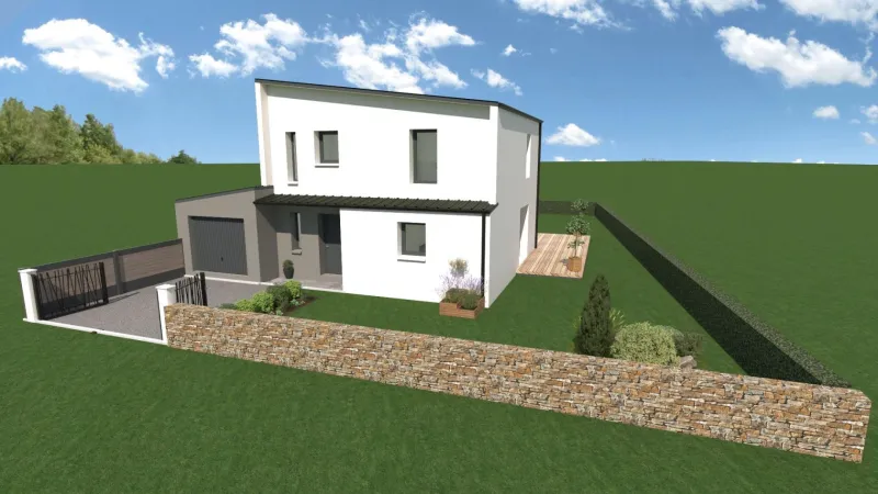 Chic Toit Plat, modèle de maison Maisons Françaises Bretonnes