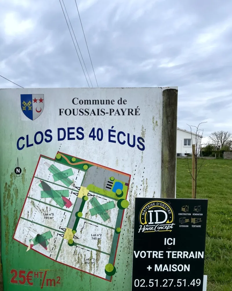 Terrain à bâtir à Foussais-Payré