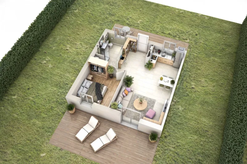 Perle 1-1ch49, modèle de maison Maisons Sésame