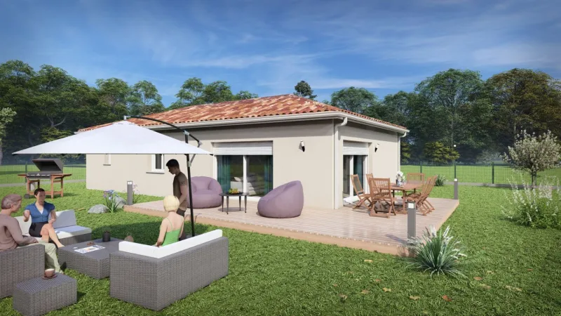 T4 Pp 100-3ch100, modèle de maison Jean Bordes Constructions