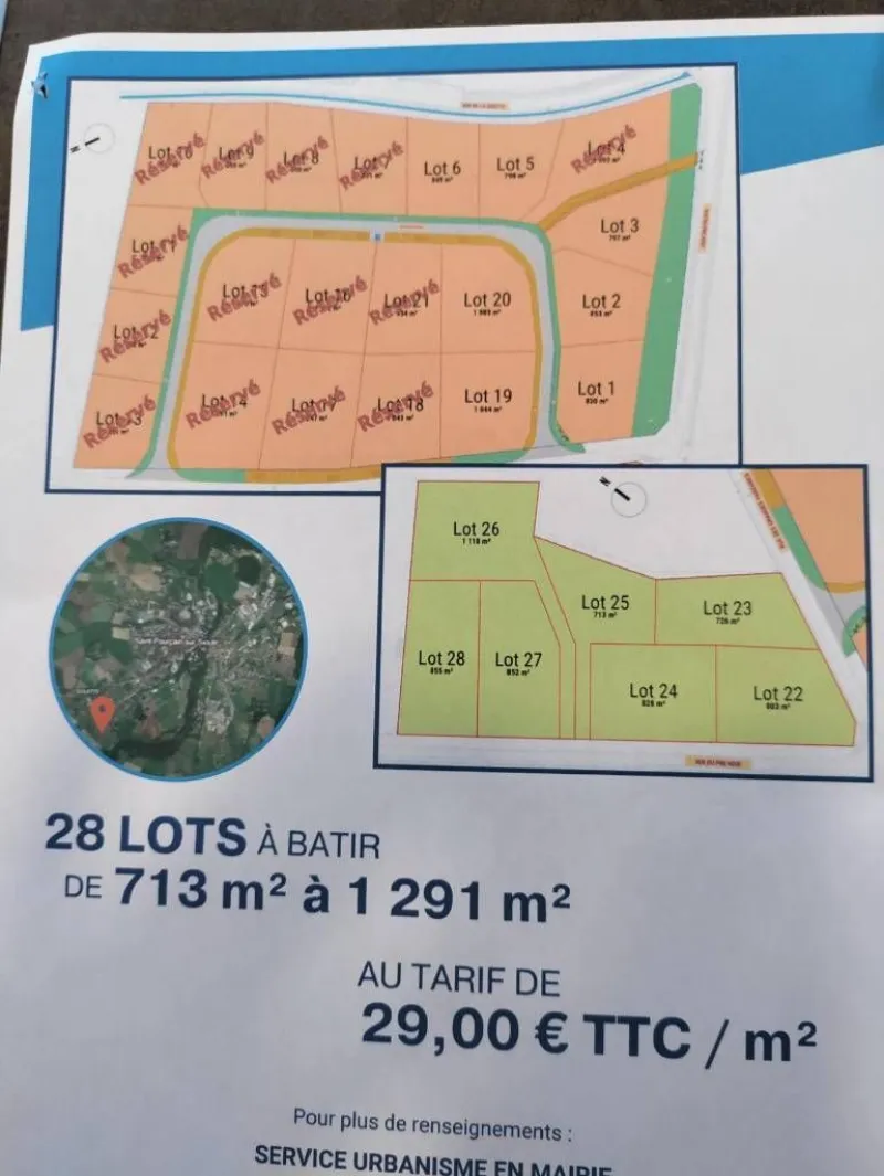 Terrain à bâtir à Saint-Pourcain-sur-Sioule