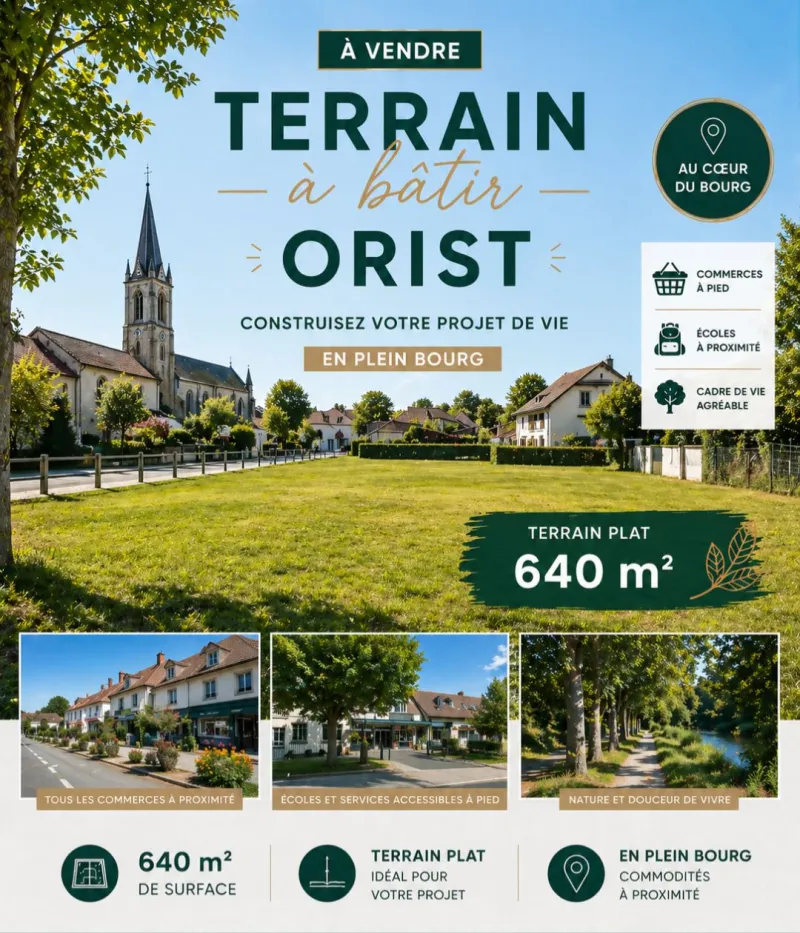 Terrain à bâtir à Orist