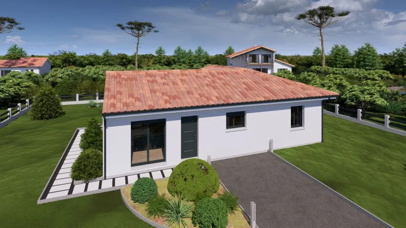 Muguet-3ch89, modèle de maison Maisons d'en France Sud Ouest