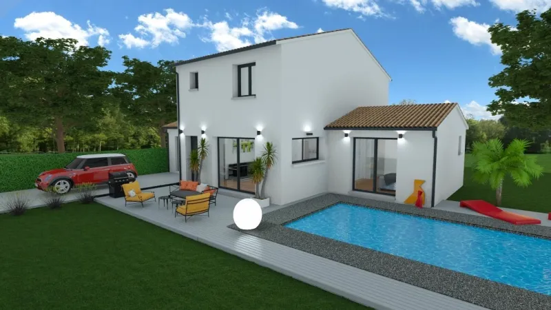 Lisbonne 4 chambres 94m² sud, modèle de maison C Ma Maison