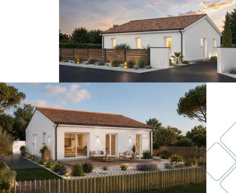 Carré - 101m² - 4 chambres, modèle de maison GIB CONSTRUCTION