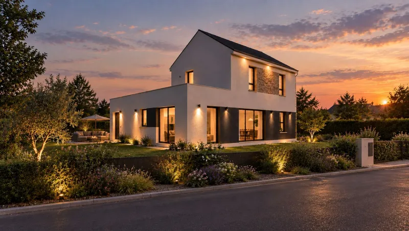 Maison 107m² + 22 m² de garage, modèle de maison Maisons Françaises Bretonnes