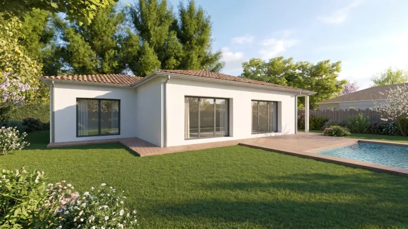 PLAIN-PIED 125m² + garage, modèle de maison MAISONS BATI SUD