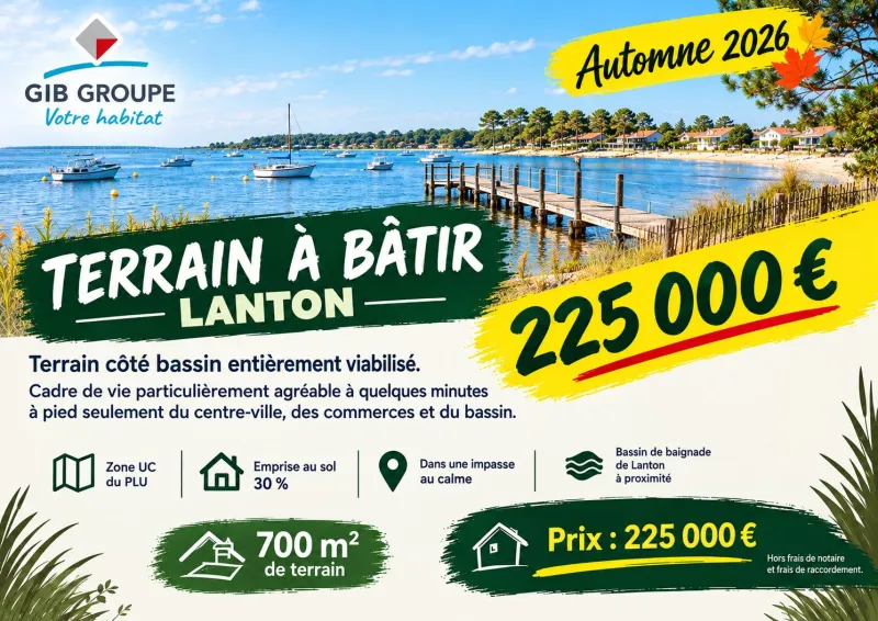 Terrain à bâtir à Lanton