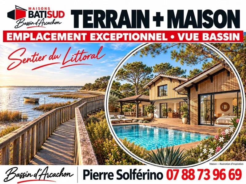 MBS - 1 -4-AMBIANCE MER 150M² R+1 AC&Bardage sentier littora, modèle de maison MAISONS BATI SUD