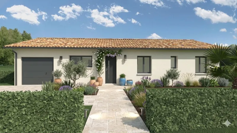 Dordogne 95 m² garage et cellier, modèle de maison GIB CONSTRUCTION