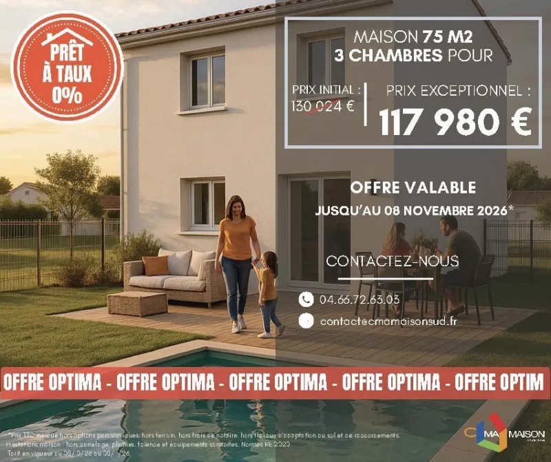 Maison neuve à Saint-Chaptes