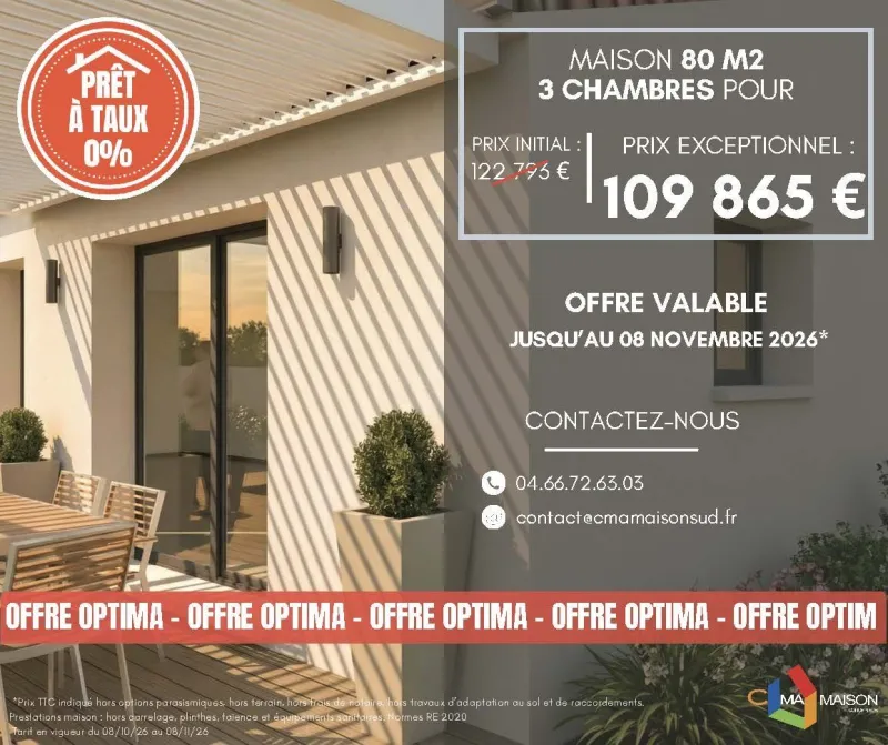 Maison neuve à La Calmette