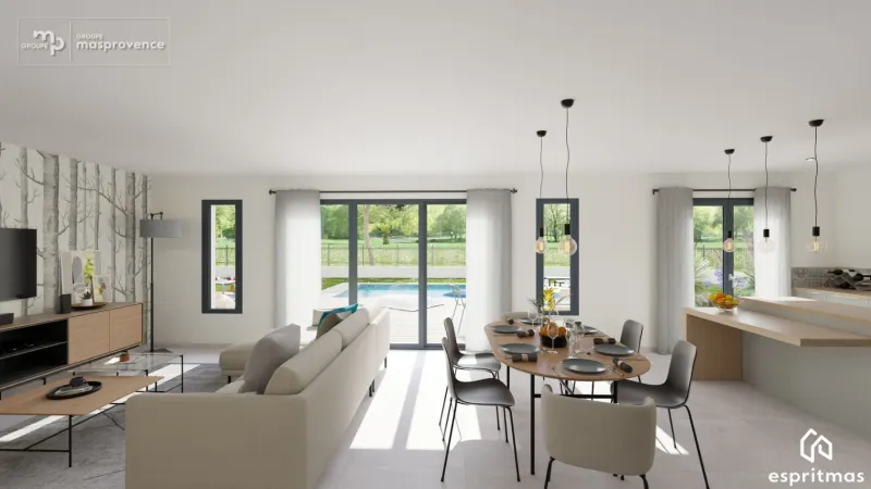 Modèle de 115 m² à 388 500,00 €, modèle de maison Groupe Mas Provence