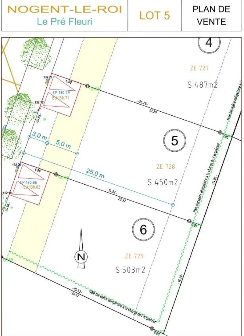 Terrain à bâtir à Nogent-le-Roi