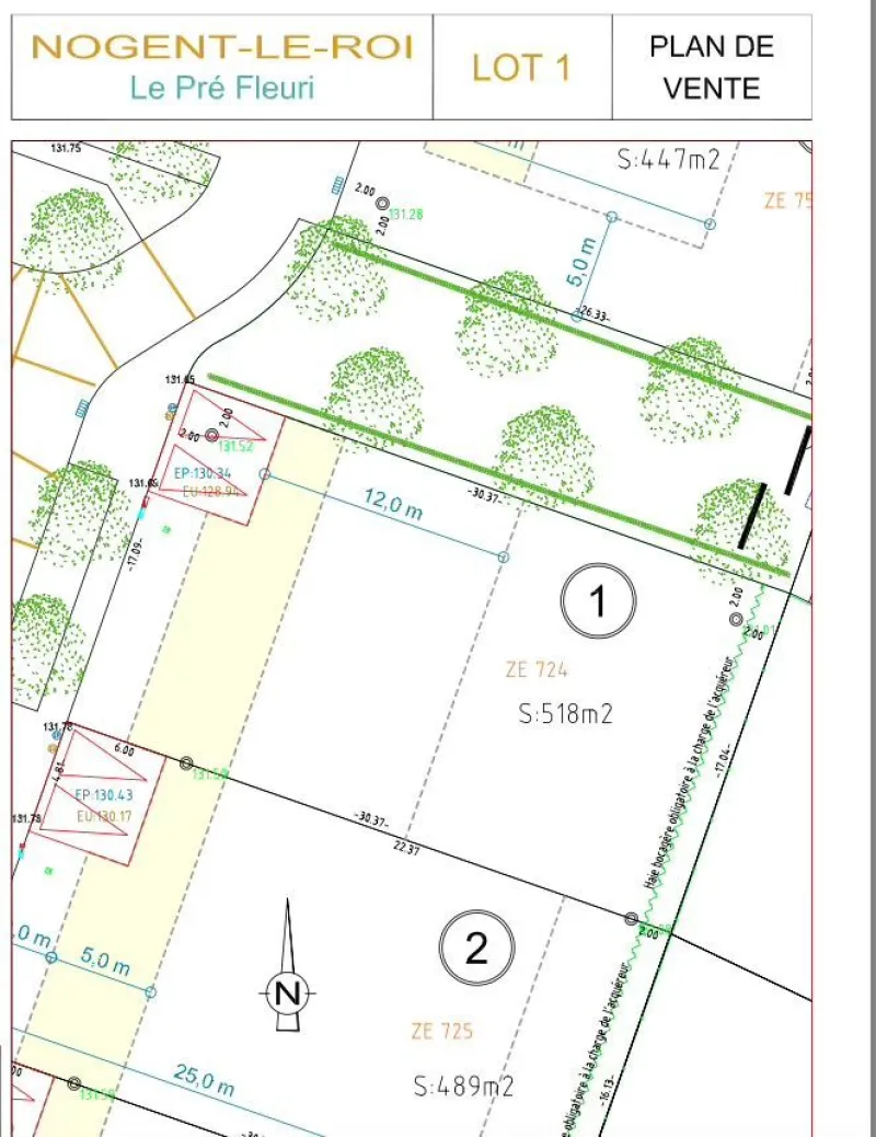 Terrain à bâtir à Nogent-le-Roi