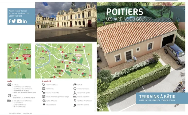 Terrain à bâtir à Poitiers