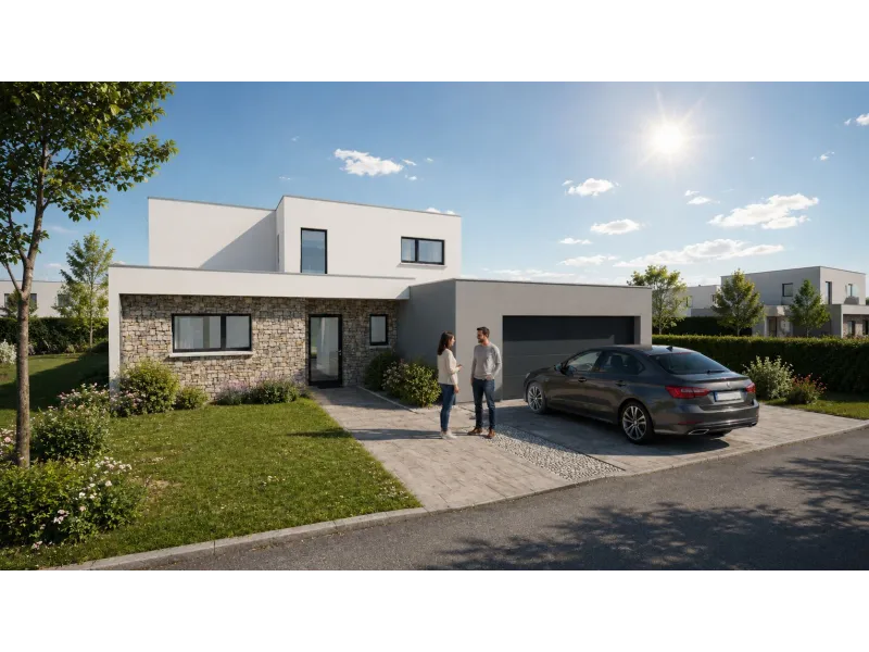 TOIT PLAT 138m2 4 CH, modèle de maison Maisons Barberousse