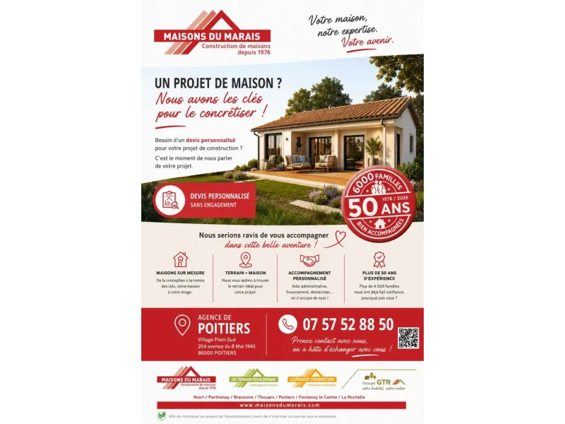 Terrain à bâtir à Migné-Auxances