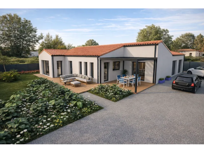 Maison neuve à Faye-l'Abbesse