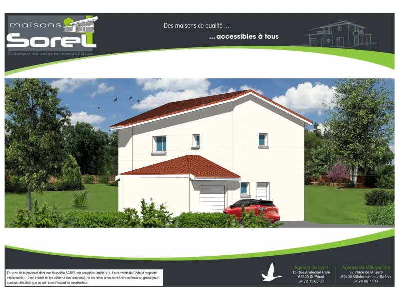 Maison neuve à Reyrieux
