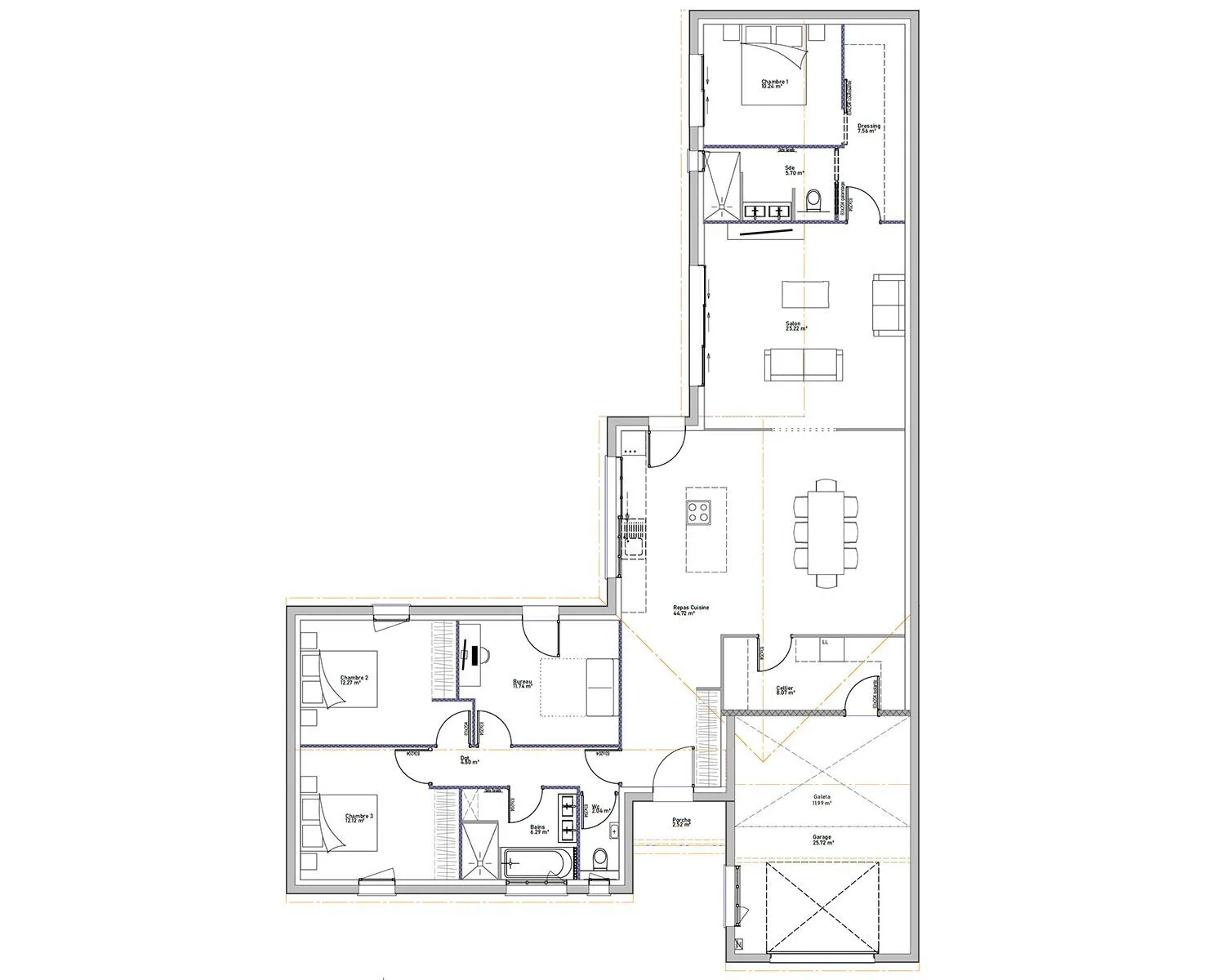 Maison neuve 151 m² à Pont-l'Abbé-d'Arnoult (17250)