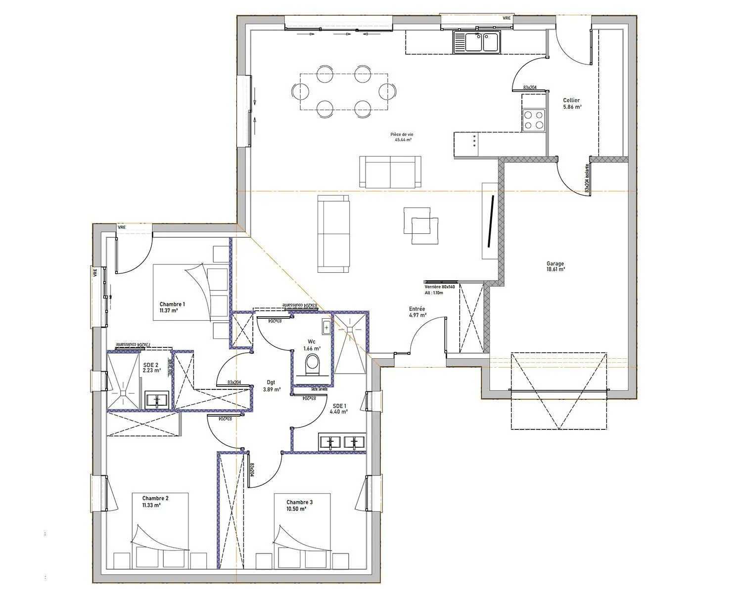 Maison neuve 102 m² à Charron (17230)