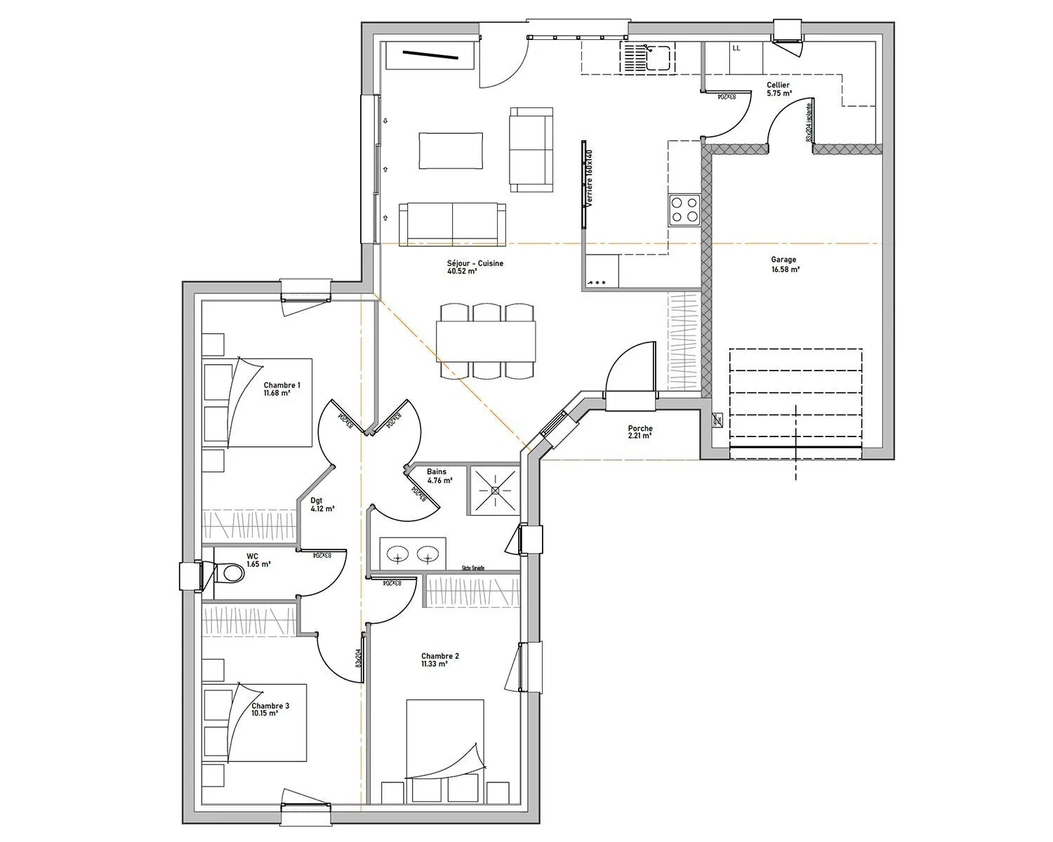 Maison neuve 90 m² à Écoyeux (17770)