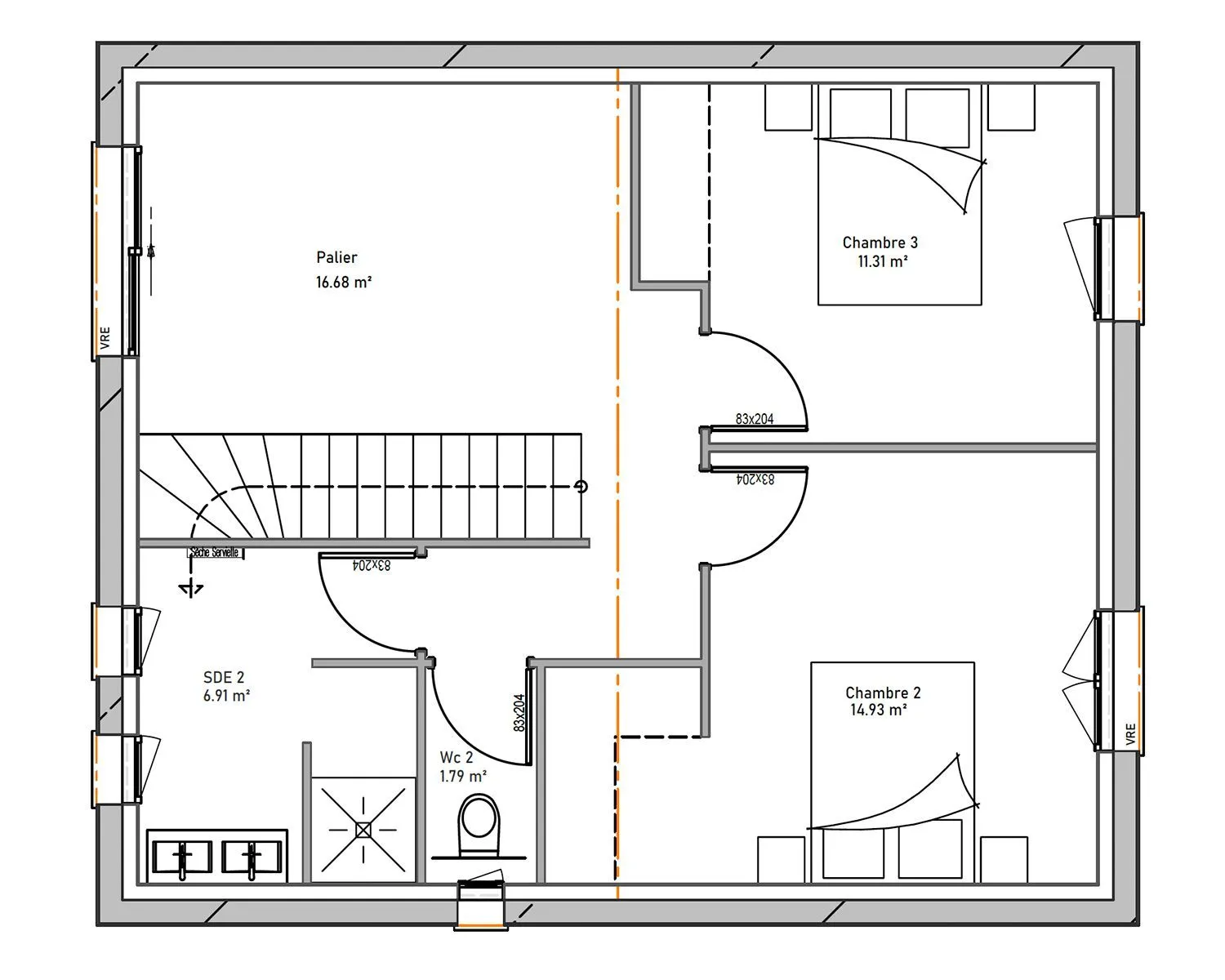 Maison neuve 147 m² à Saint-Maxire (79410)