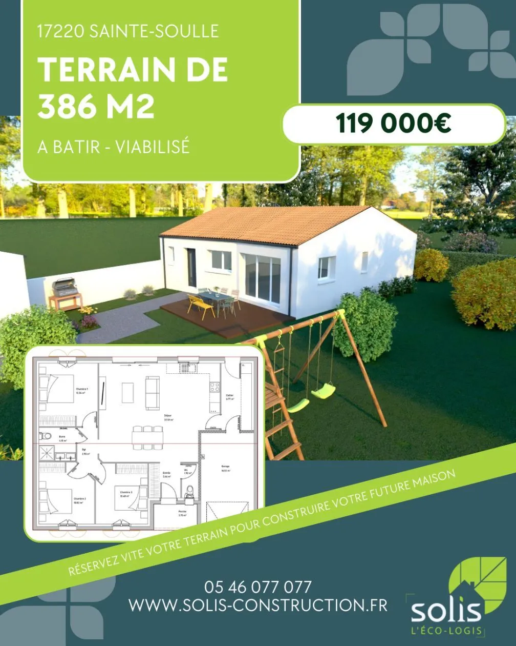 Maison neuve 68 m² à Sainte-Soulle (17220)