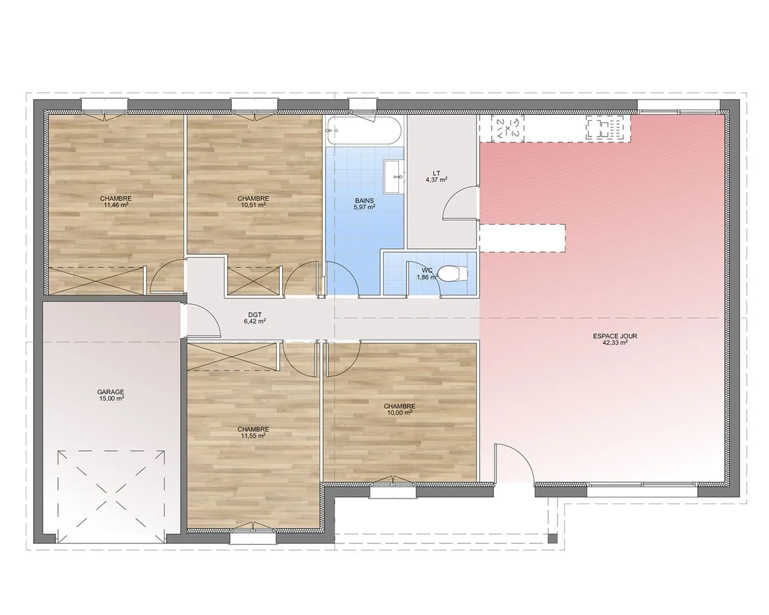 Maison neuve 105 m² à Thoard (04380)