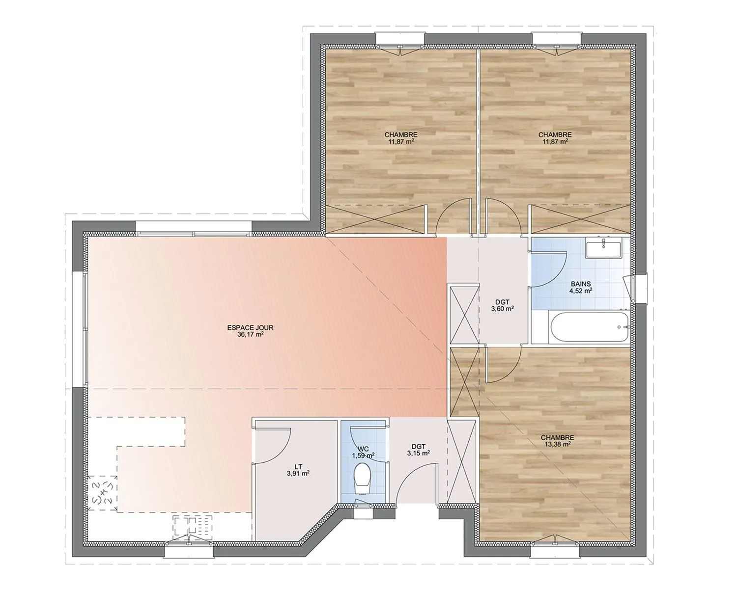 Maison neuve 90 m² au Brusquet (04420)