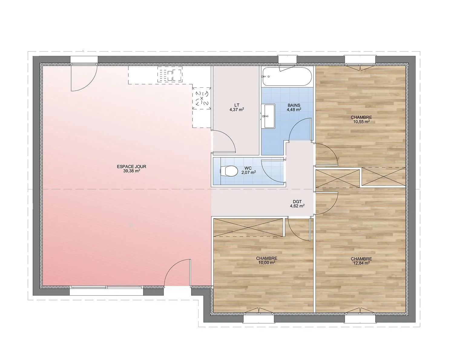 Maison neuve 88 m² à Sénas (13560)