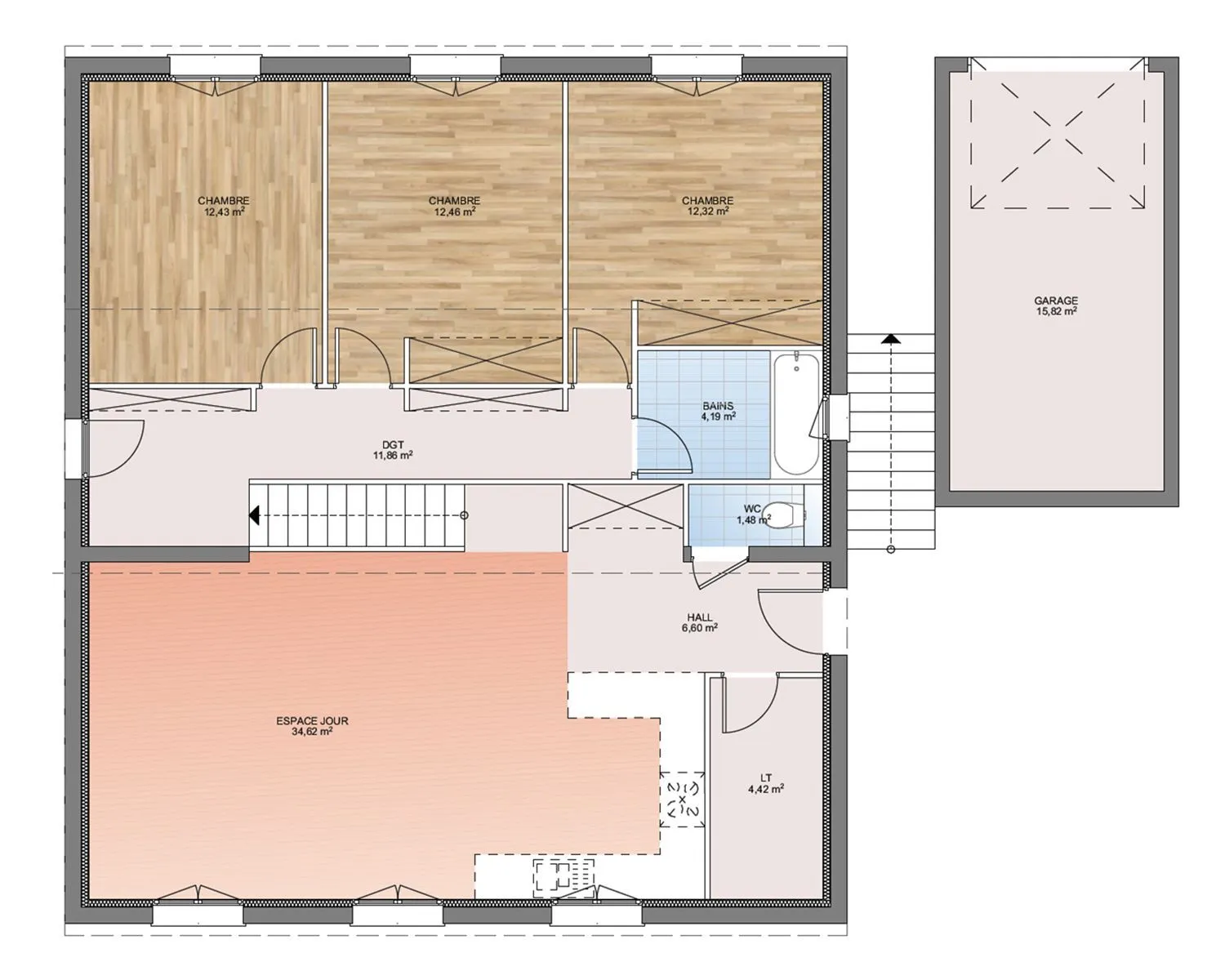 Maison neuve 100 m² à Noyers-sur-Jabron (04200)