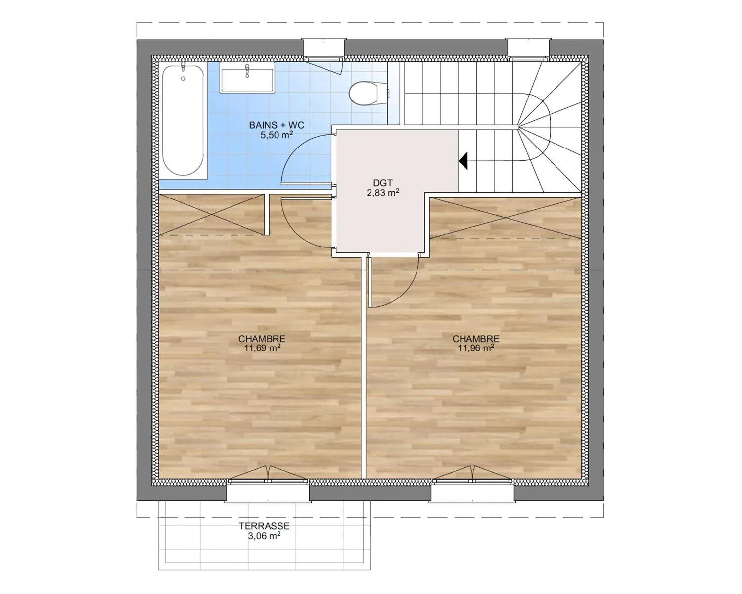Maison neuve 105 m² à Lazer (05300)