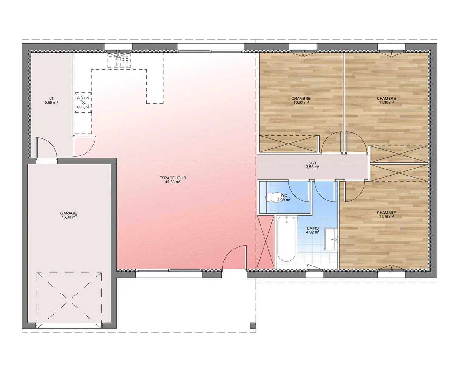 Maison neuve 95 m² à La Brillanne (04700)