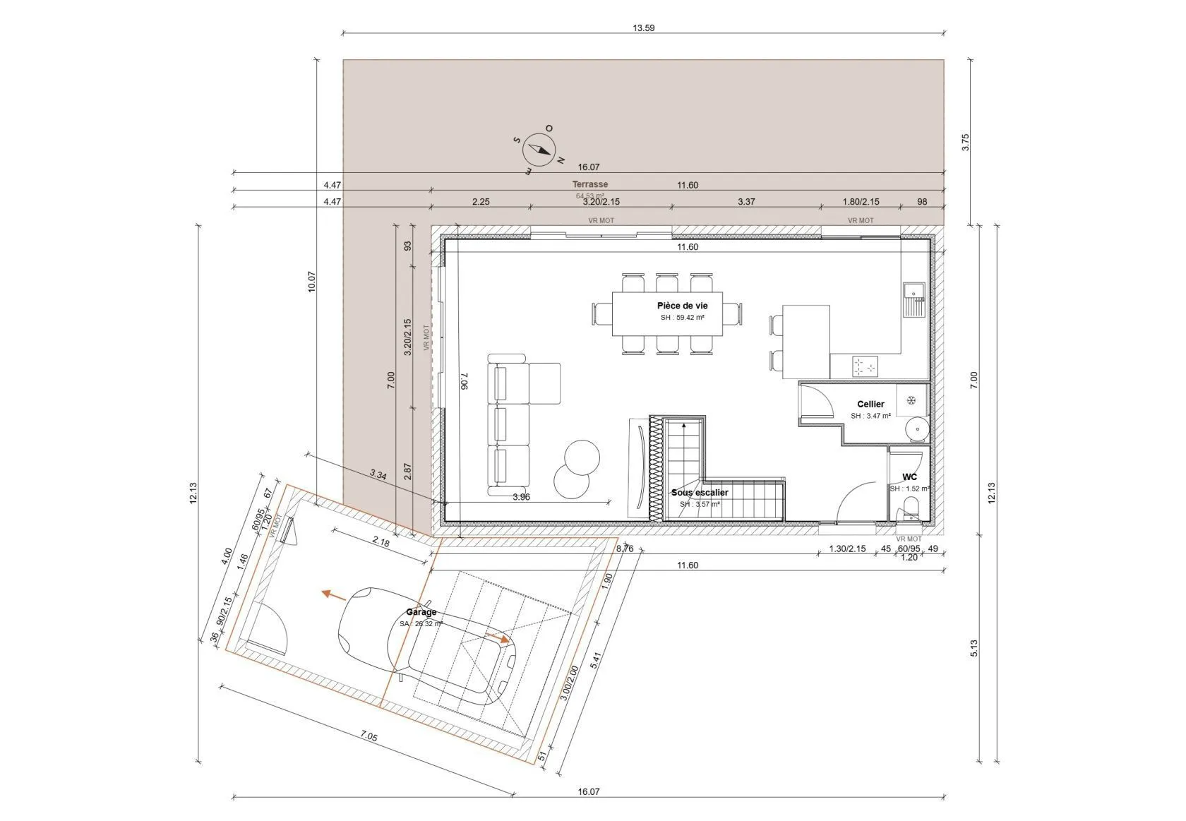 Maison neuve 134 m² à Bouc-Bel-Air (13320)
