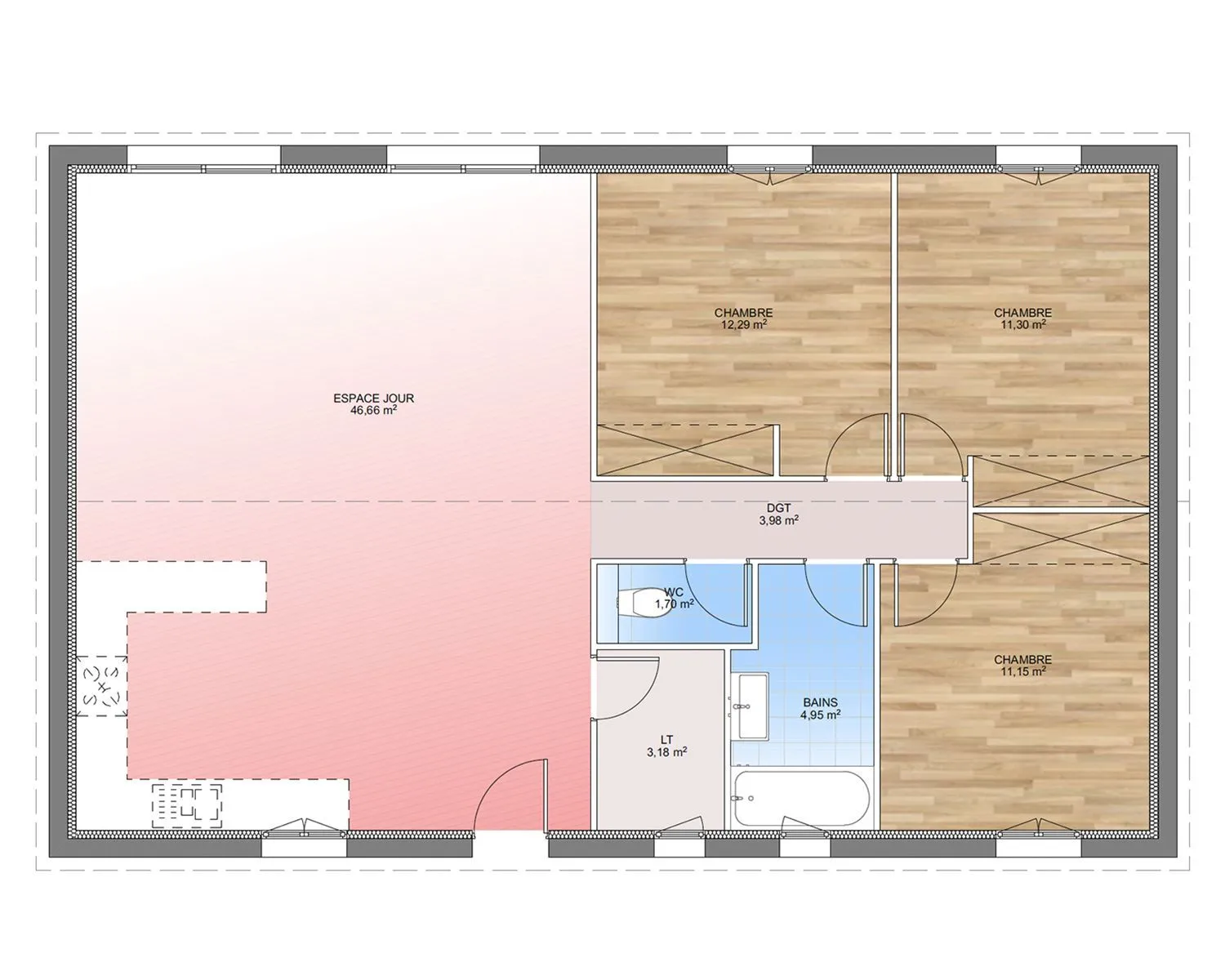 Maison neuve 95 m² à Gonfaron (83590)