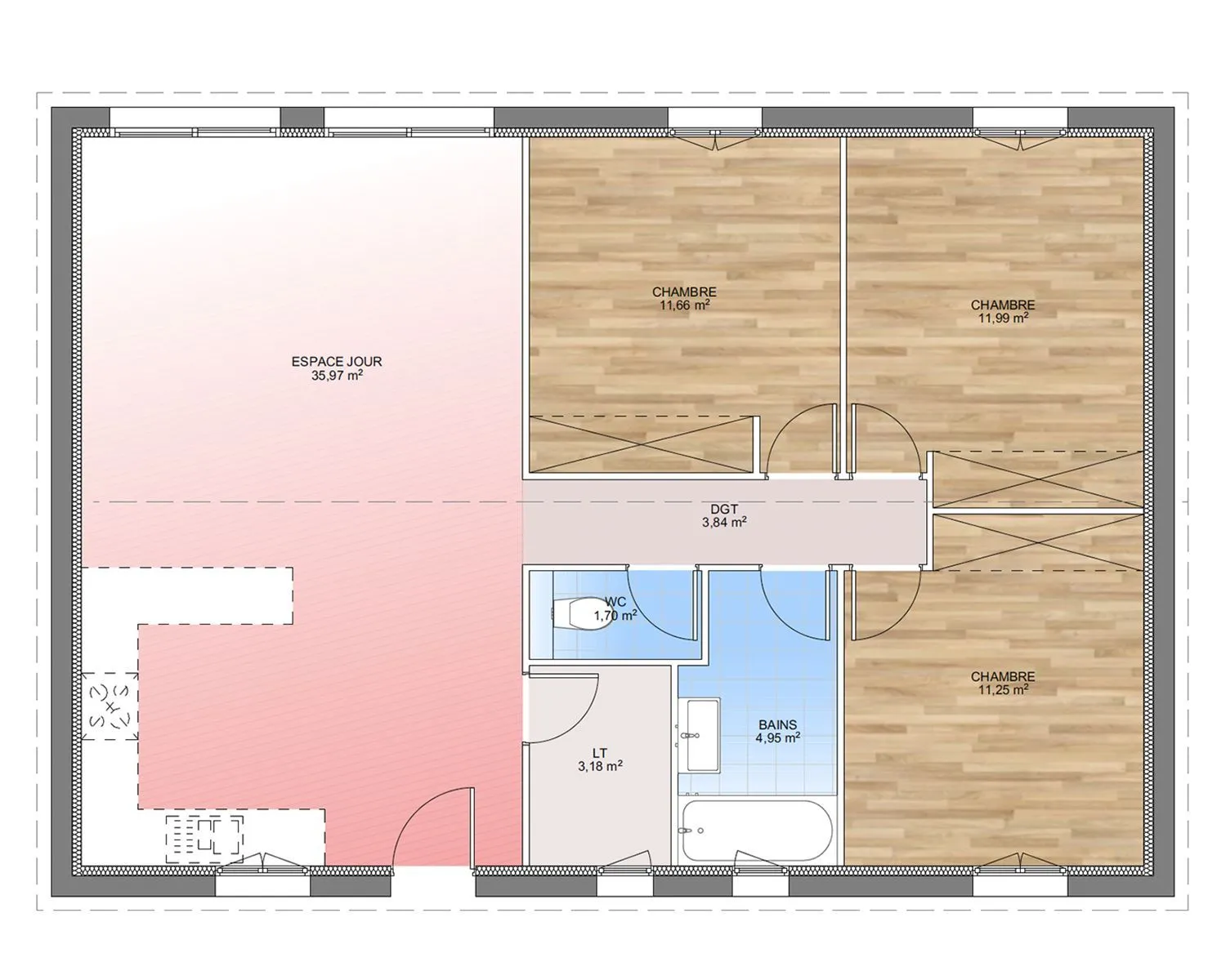 Maison neuve 85 m² à Peyruis (04310)