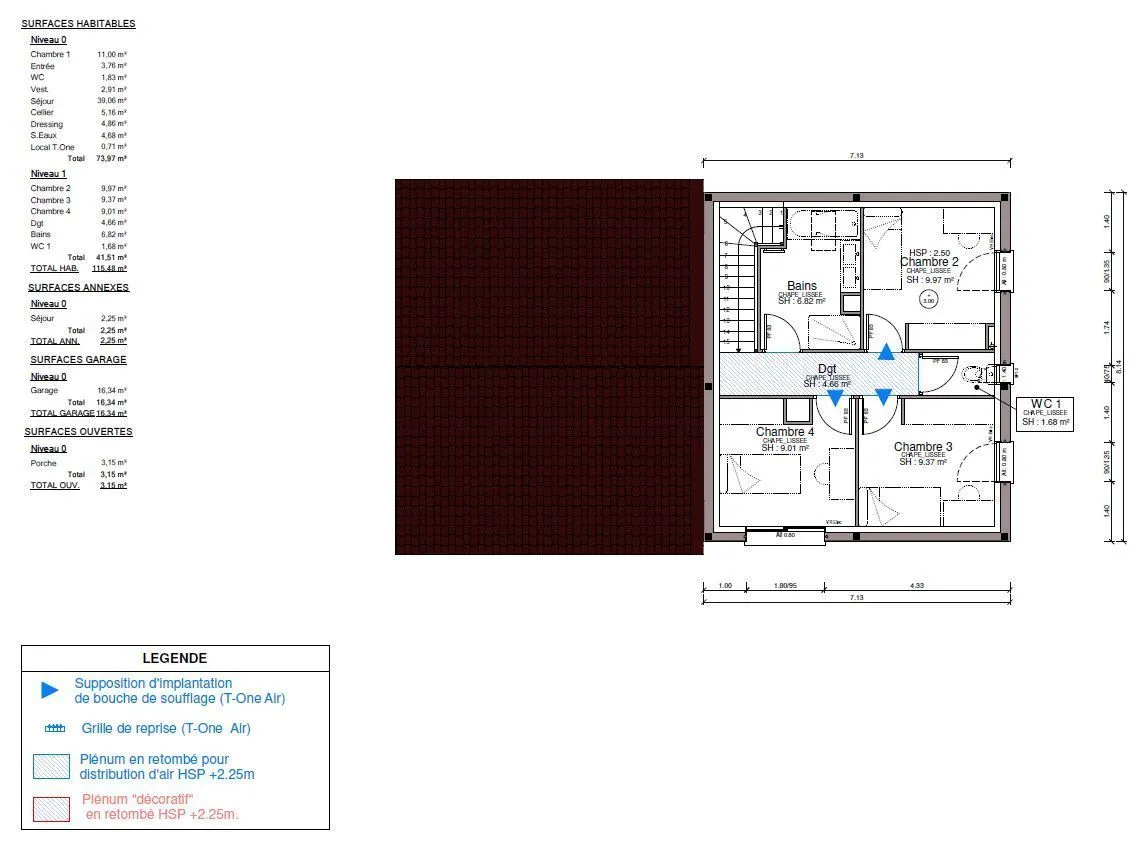 Maison neuve 115 m² à Saint-Mamet (31110)