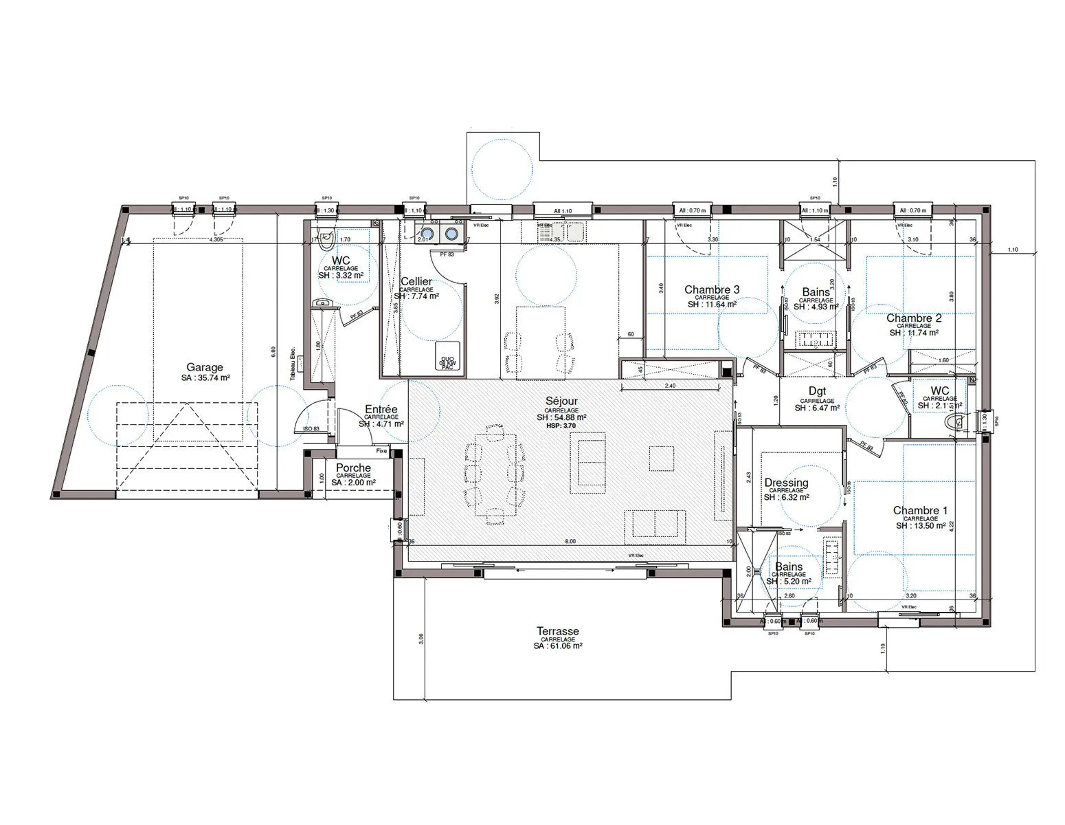 Maison neuve 132 m² à Valence-d'Albigeois (81340)