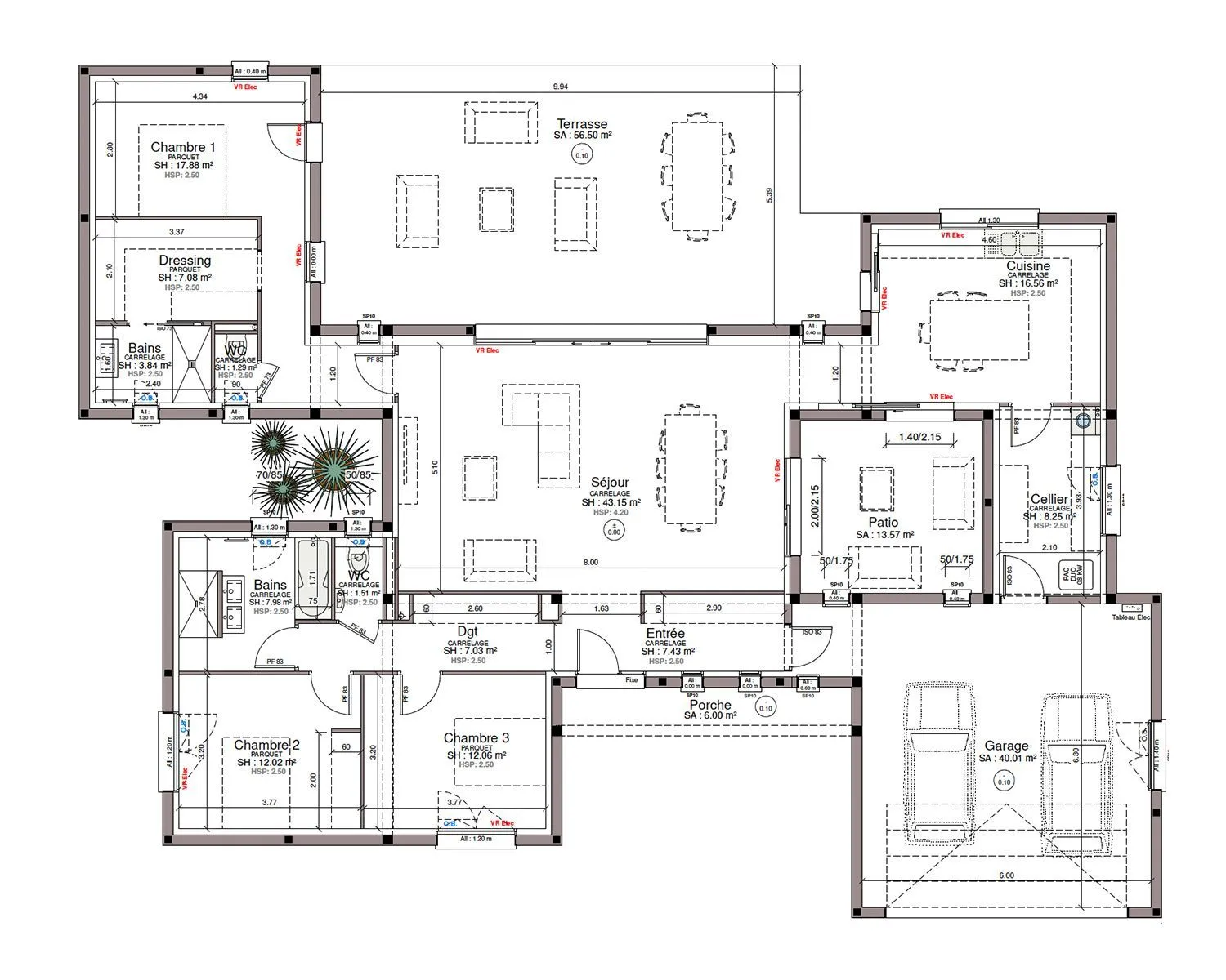 Maison neuve 146 m² à Septfonds (82240)