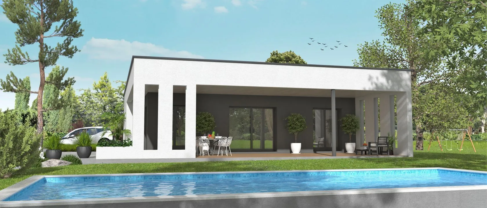 Maison neuve 93 m² à Beaumont-de-Lomagne (82500)