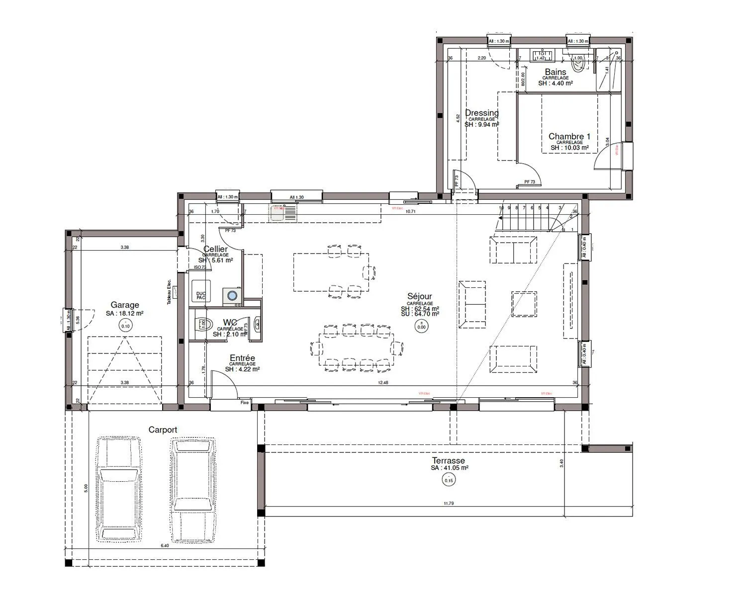 Maison neuve 149 m² à Saint-Cirq (82300)