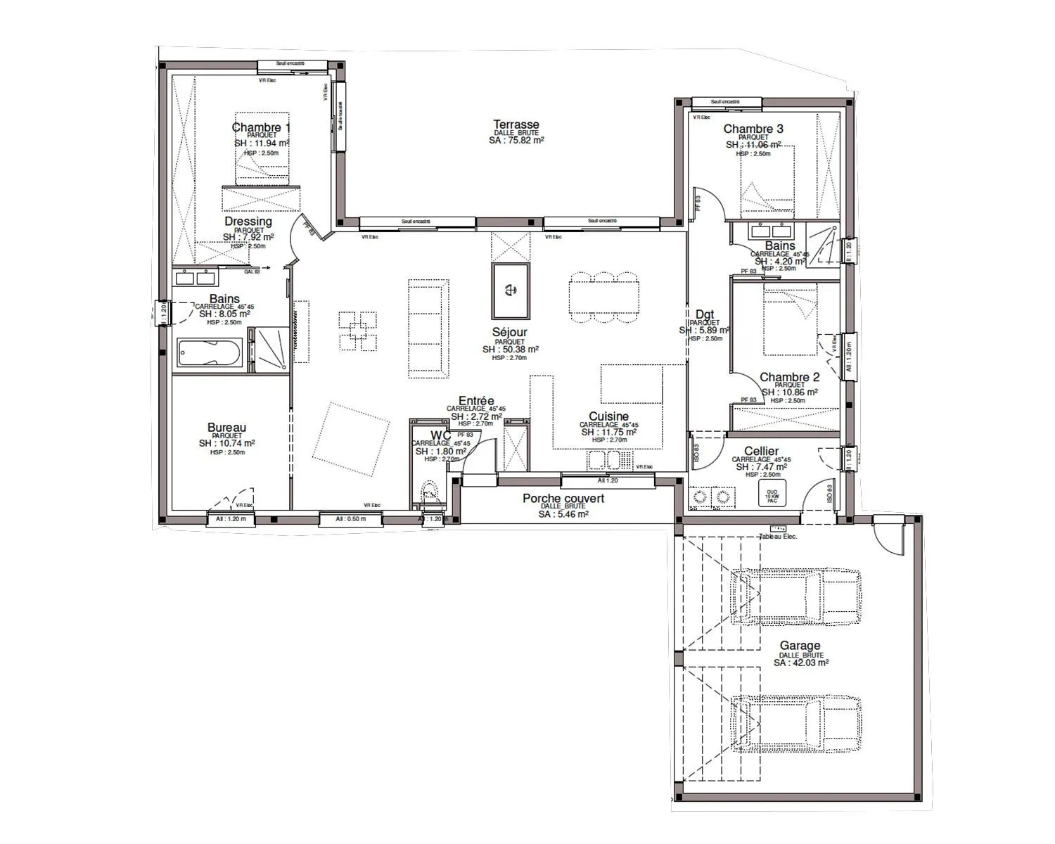 Maison neuve 144 m² à Albine (81240)