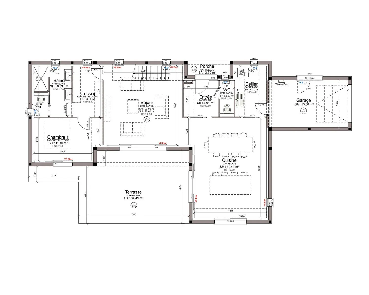 Maison neuve 138 m² à Labastide-du-Temple (82100)