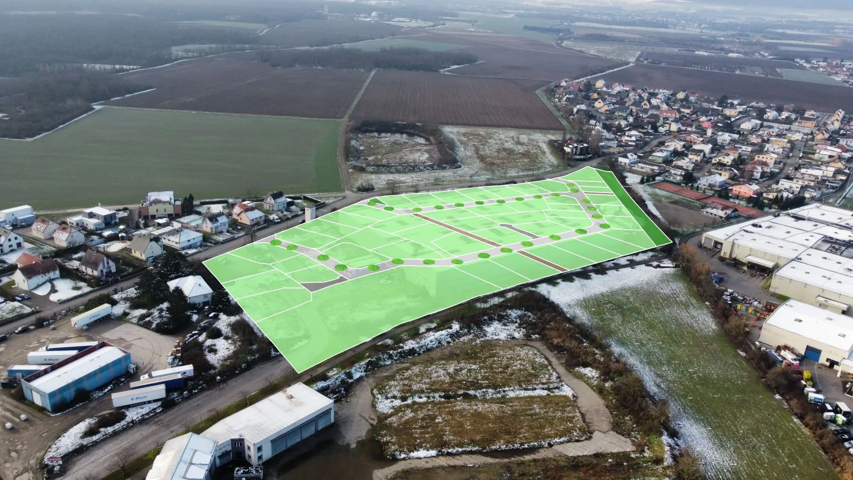 Terrain à bâtir 447 m² à Ungersheim (68190)
