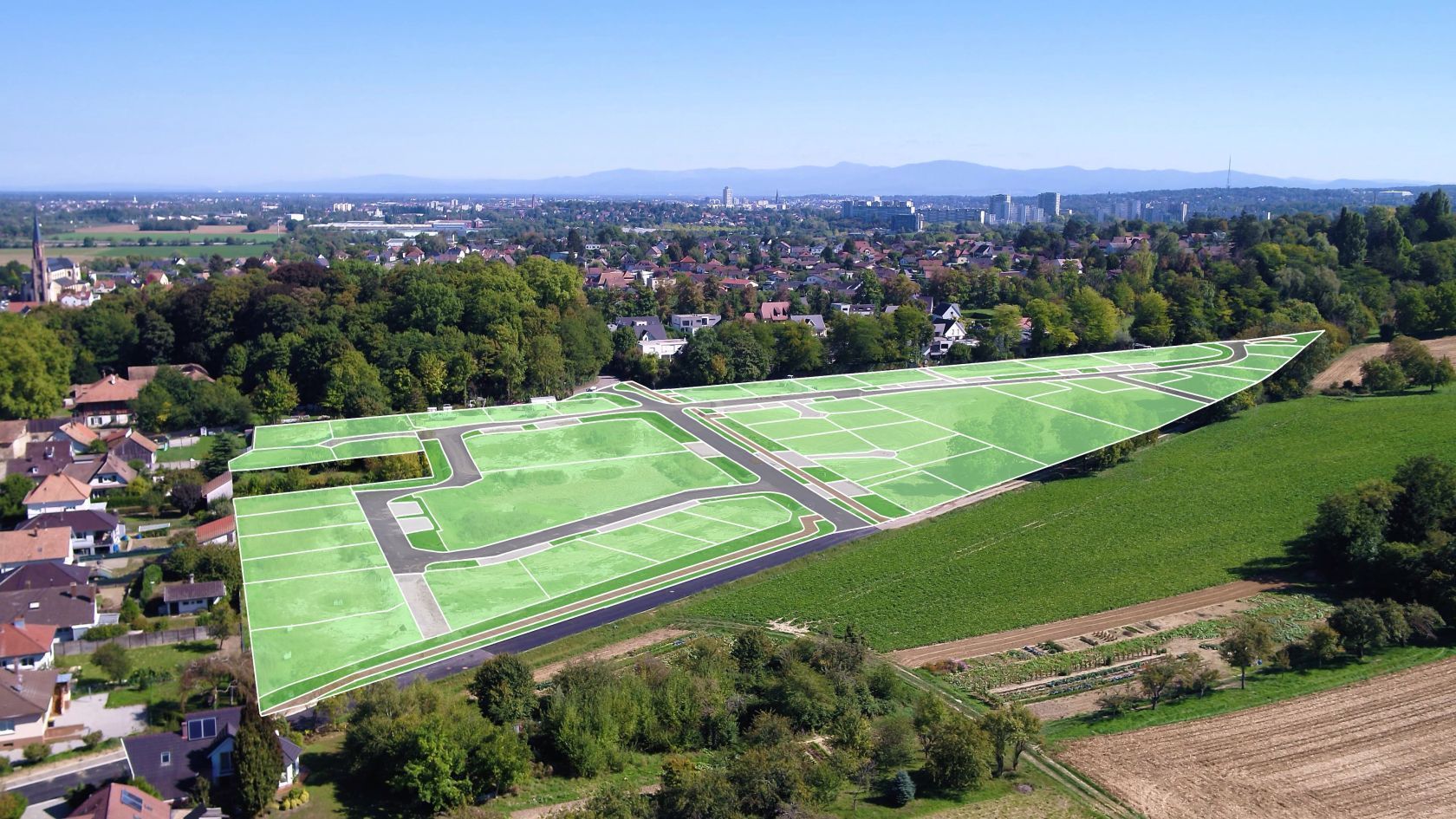 Terrain à bâtir 398 m² à Morschwiller-le-Bas (68790)