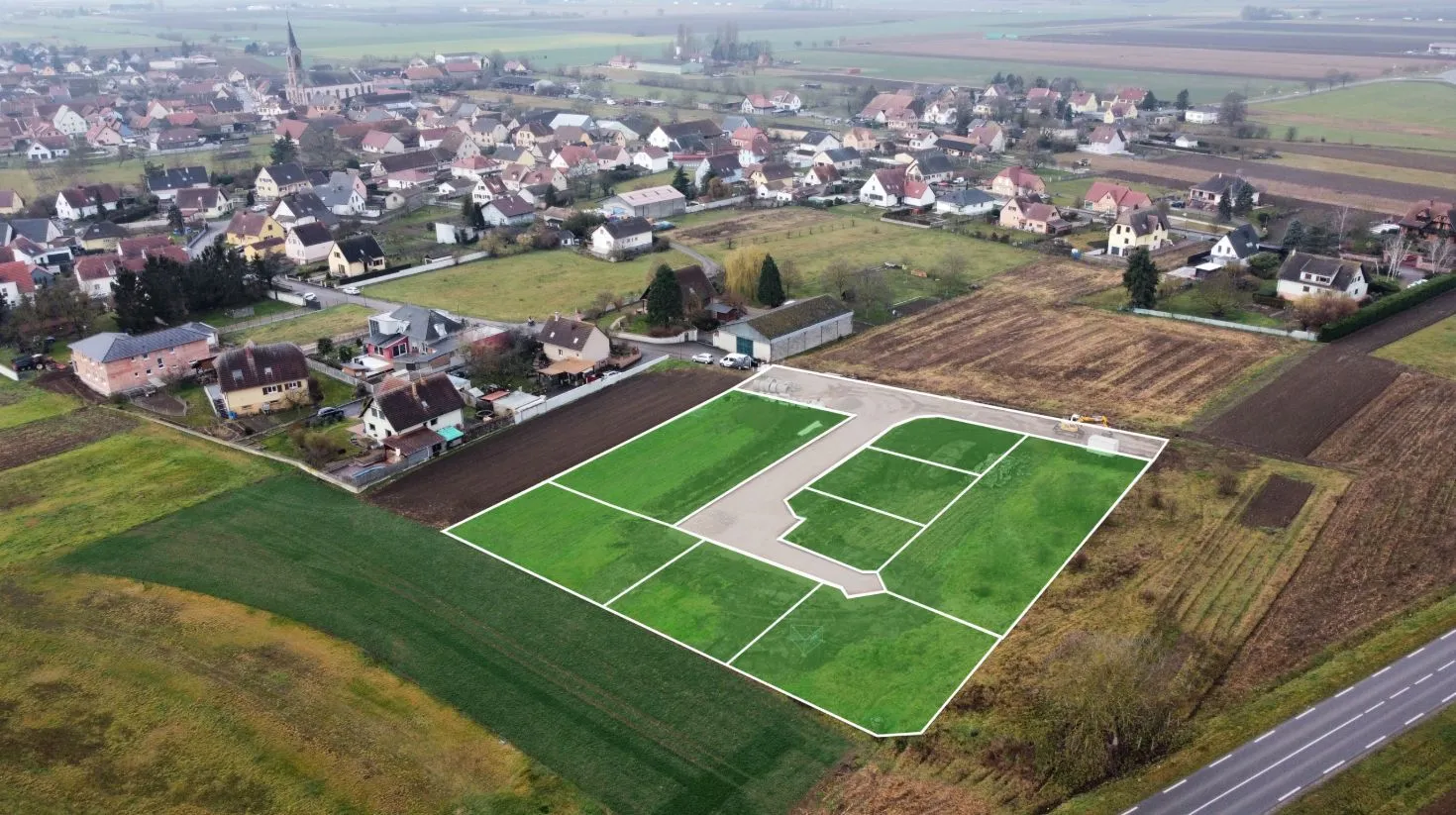 Terrain à bâtir 393 m² à Niederhergheim (68250)